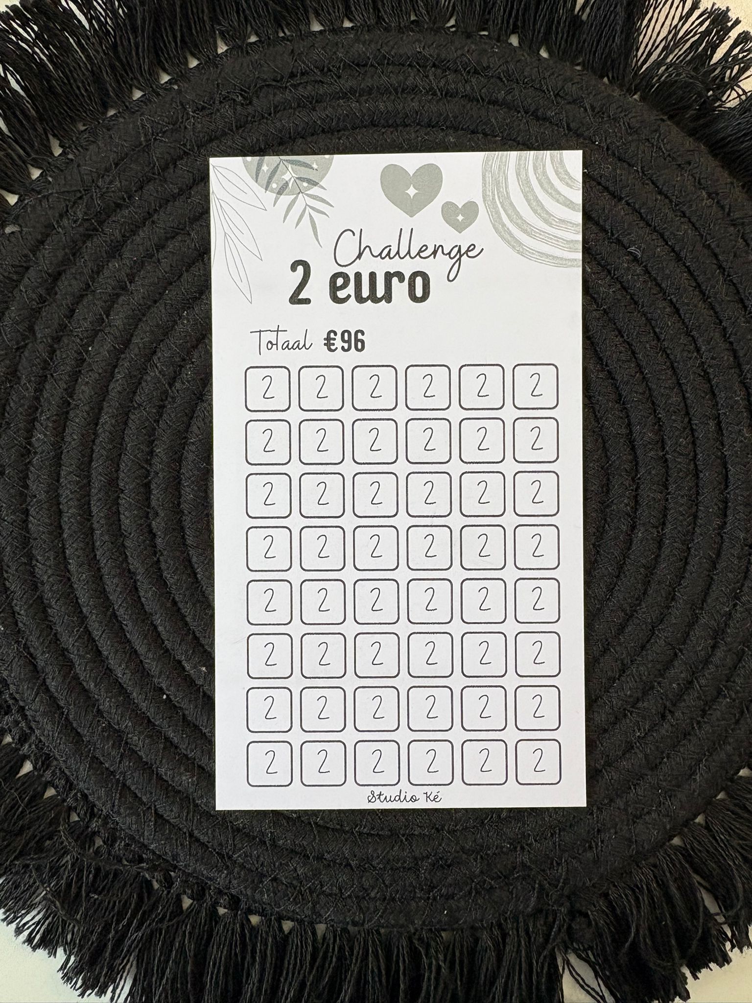 2 Euro spaarchallenge A6